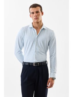 Snitch - Men White Polyester Blend Formal Shirt