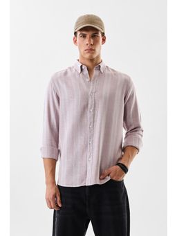 Snitch - Men Pink Cotton Casual Shirt
