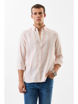 Snitch - Men Pink Cotton Casual Shirt