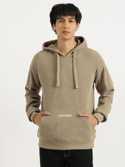 United Colors of Benetton - Full Sleeves Boxy Fit Hooded Neck Textured Hoodies