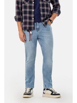 Snitch - Light Blue Solid Casual Jeans