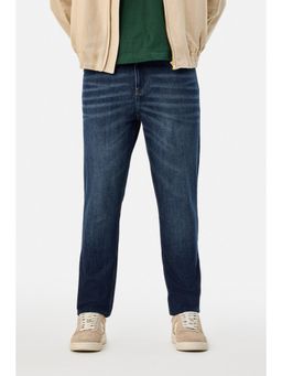 Snitch - Dark Blue Solid Casual Jeans