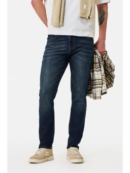 Snitch - Dark Blue Solid Casual Jeans
