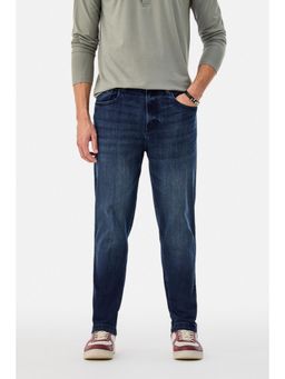 Snitch - Dark Blue Solid Relaxed Casual Jeans