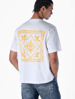 Jack & Jones - White Regular Fit Half Sleeves T-Shirt