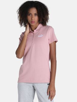 Puma - Ess Womens Pink Polo T-Shirt