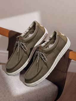 Neeman's - Canvas Wanderers Boat Shoes Khaki
