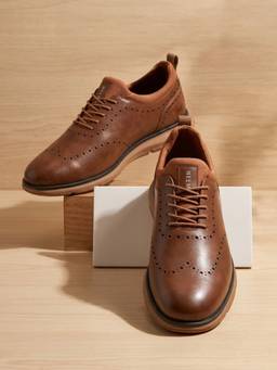 Neeman's - Mens Tan Crossover Brogues