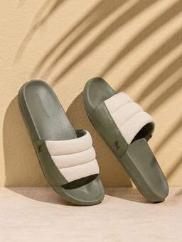 Neeman's - Squooshy Women Olive Sliders