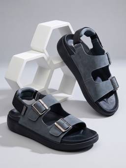Neeman's - Grey Pure Whoosh Duo Glides Sandals