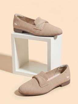 Neeman's - Beige Knit Grace Loafers