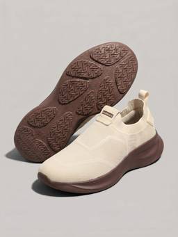 Neeman's - Unisex Cream Sole Max Cush Slip On Walking Shoes