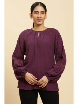 W - Purple Solid Top