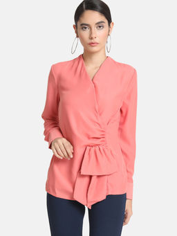 Kazo - Crab Apple Solid Top With Wrap Detail