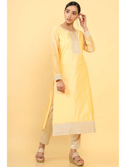 Soch - Women Grey Chanderi Embellished-sequined Kurta