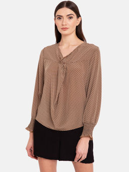 Kazo - Brown Knot Smoking Top