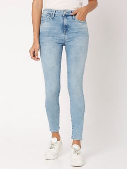 Spykar - Light Blue Lycra Super Skinny Ankle Length Jeans For Women (alexa)