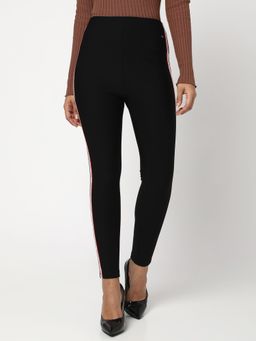 Spykar - Black Cotton Regular Fit Trackpants For Women