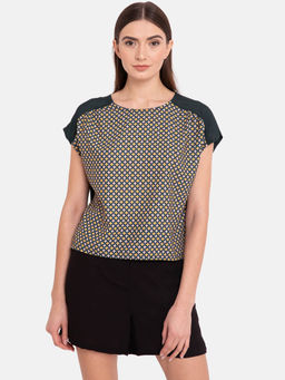 Kazo - Green Dreamy Printed Top