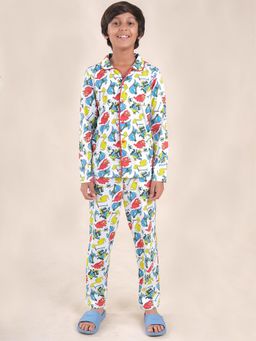 KiddoPanti - Boys Multi-Color Printed Shirt with Pyjama