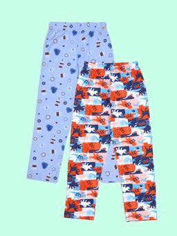 KiddoPanti - Boys Multi-Color Printed Pyjamas (Pack of 2)