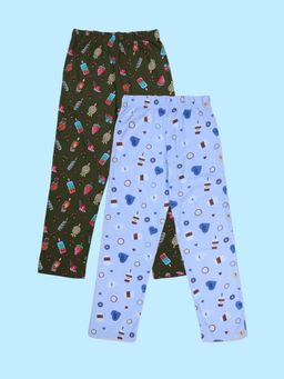 KiddoPanti - Boys Multi-Color Printed Pyjamas (Pack of 2)