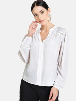 Kazo - Pristine Lace Insert Top