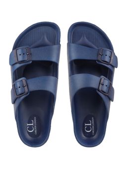 Carlton London - Solid Navy Blue Sliders
