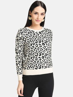 Kazo - Black Animal Print Sweater