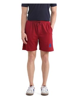 Rare Rabbit - Exclaim B Maroon Plain Oversized Shorts