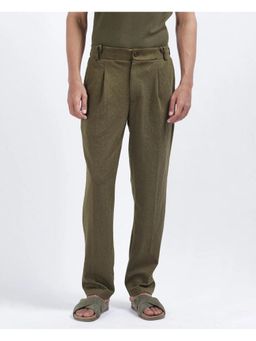 Rare Rabbit - Keloe Olive Plain Baggy Fit Trouser