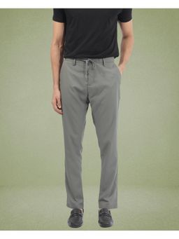 Rare Rabbit - Nimb Dusky Green Plain Regular Fit Trouser