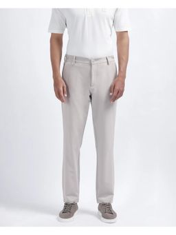 Rare Rabbit - Travel-26R Light Beige Plain Regular Fit Trouser