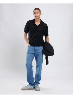 Rare Rabbit - Vlad 4 Blue Plain Regular Fit Jeans