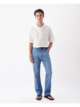 Rare Rabbit - Vlad M Light Blue Plain Regular Fit Jeans