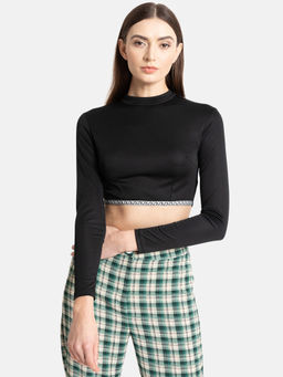 Kazo - Black Crop Top