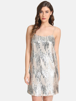 Kazo - Moonlight Sequin Spagetti Strap Slip Dress