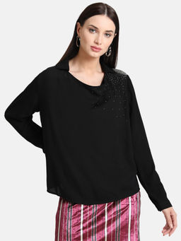 Kazo - Black Trendy Top