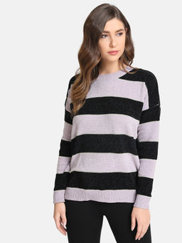 Kazo - Grey Stripe Pullover