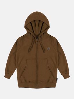 KiddoPanti - Brown Full Sleeve Hoodie