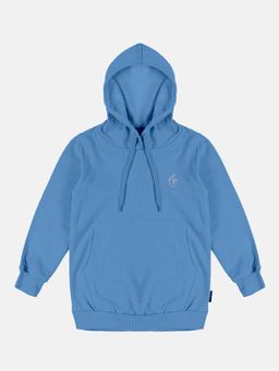KiddoPanti - Blue Solid Full Sleeve Hoodie