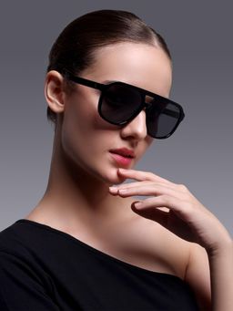 AUGUSSTO - Caesar Unisex Handcrafted Luxury Square Black Lens Sunglass-CAESAR-BLK SMK