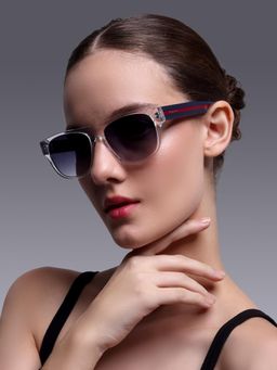 AUGUSSTO - Imperia Unisex Handcrafted Luxury Square Grey Lens Sunglass-IMPERIA-TRN BLR