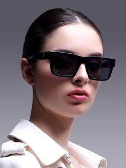 AUGUSSTO - Majeste Unisex Handcrafted Luxury Rectangle Black Lens Sunglass-MAJESTE-BLK SMK