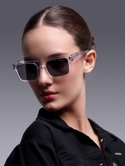 AUGUSSTO - Majeste Unisex Handcrafted Luxury Rectangle Black Lens Sunglass-MAJESTE-TRN SMK