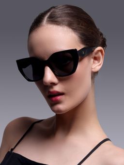 AUGUSSTO - Regalia Handcrafted Luxury Cat Eye Black Lens Sunglass-REGALIA-BLK SMK