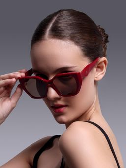 AUGUSSTO - Regalia Handcrafted Luxury Cat Eye Brown Lens Sunglass-REGALIA-WNE BRN