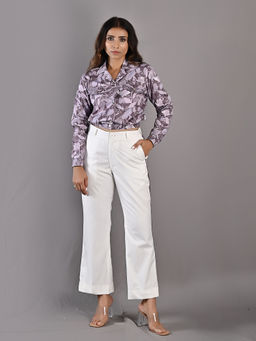 Bohame - Elowyn Purple & Mauve Bomer Jacket With Bell Bottoms (Set of 2)