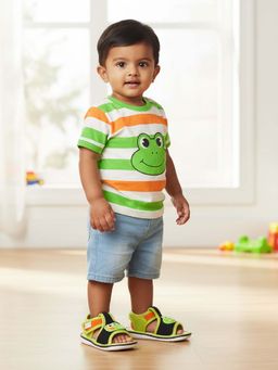 BOYZ N GALZ - Green Open Toe Sandals