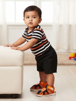BOYZ N GALZ - Orange Round Toe Sandals